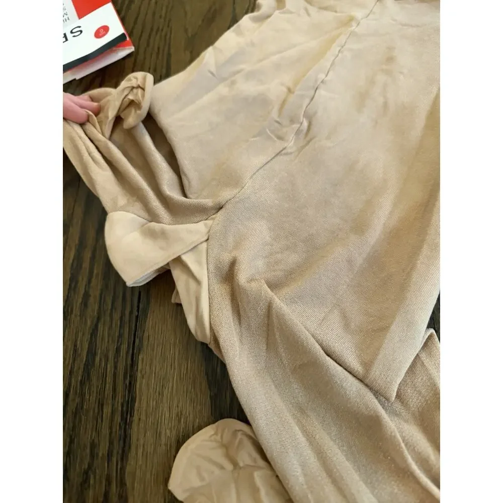 Spanx Womens High-Waisted Full Length Mid Thigh ShapingSheers Nude Sz C NEW NIB